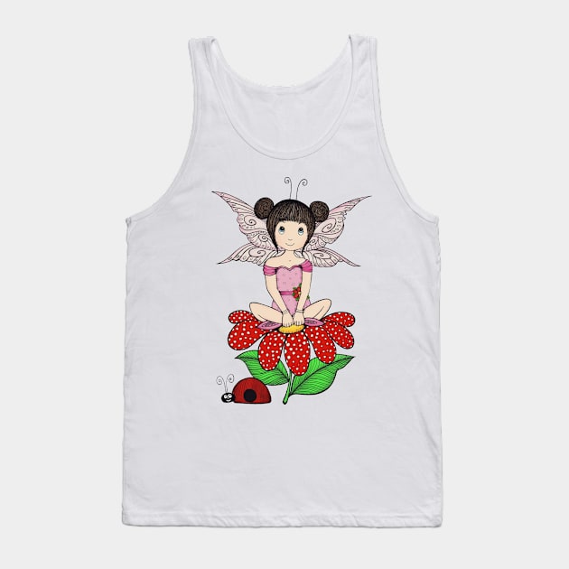 Flower Fairy & Ladybird Tank Top by stickypixie